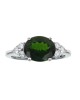 Green Tourmaline and Diamond Ring in Gold